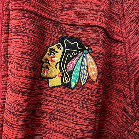 Chicago Blackhawks NHL Hockey Men’s Full Zip Red and Black Jacket. Size Large. - Picture 4 of 8